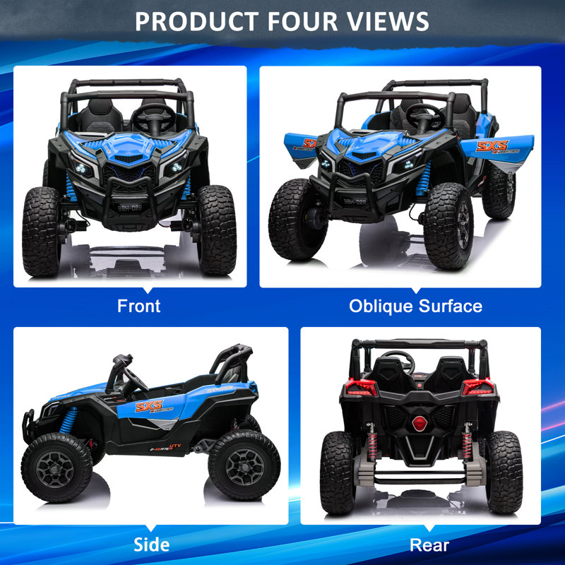 Kulamoon Battery Powered Ride On Toy with Remote Control, Blue