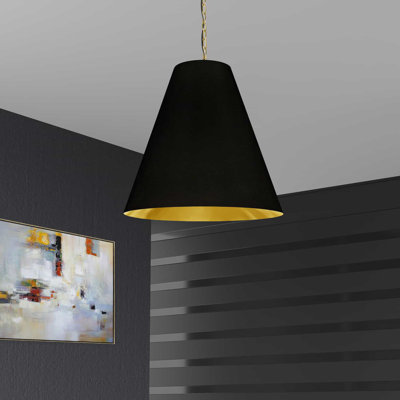 Luminaire suspendu conique à 1 lumière Ambrosio