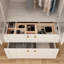 Armoire de rangement à 4 portes avec armoire à 2 plateaux
