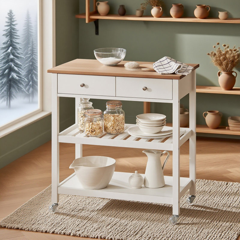 Blossom Kitchen Island, White