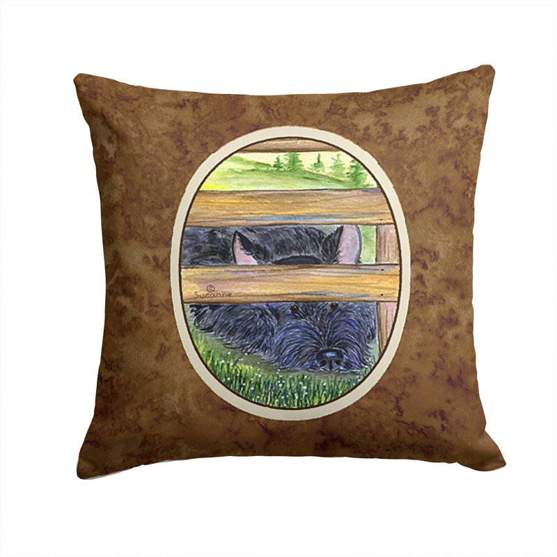 Coussin intérieur/extérieur moderne écossais terrier