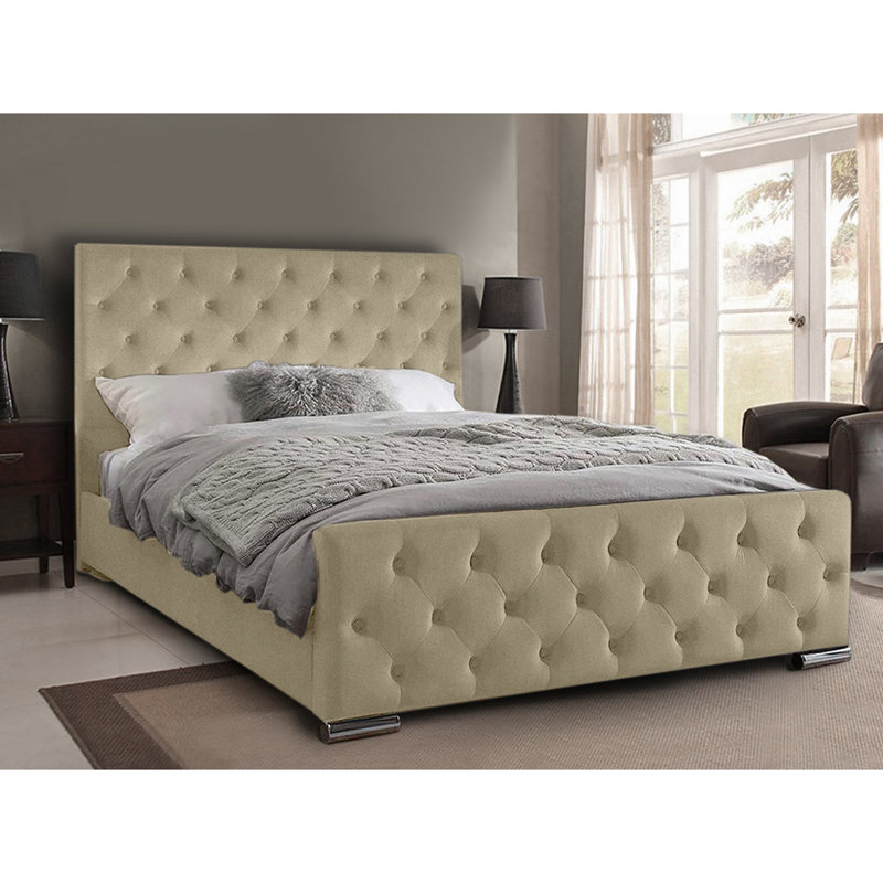 Carlos Upholstered Bed Frame, Coffee, Super King (6')