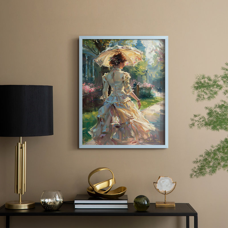 «WOMEN Series DCCV», reproduction encadrée - bois massif, H 15 po x l 12 po, Bleu