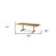 Table basse à double piédestal en bois massif naturel Normant