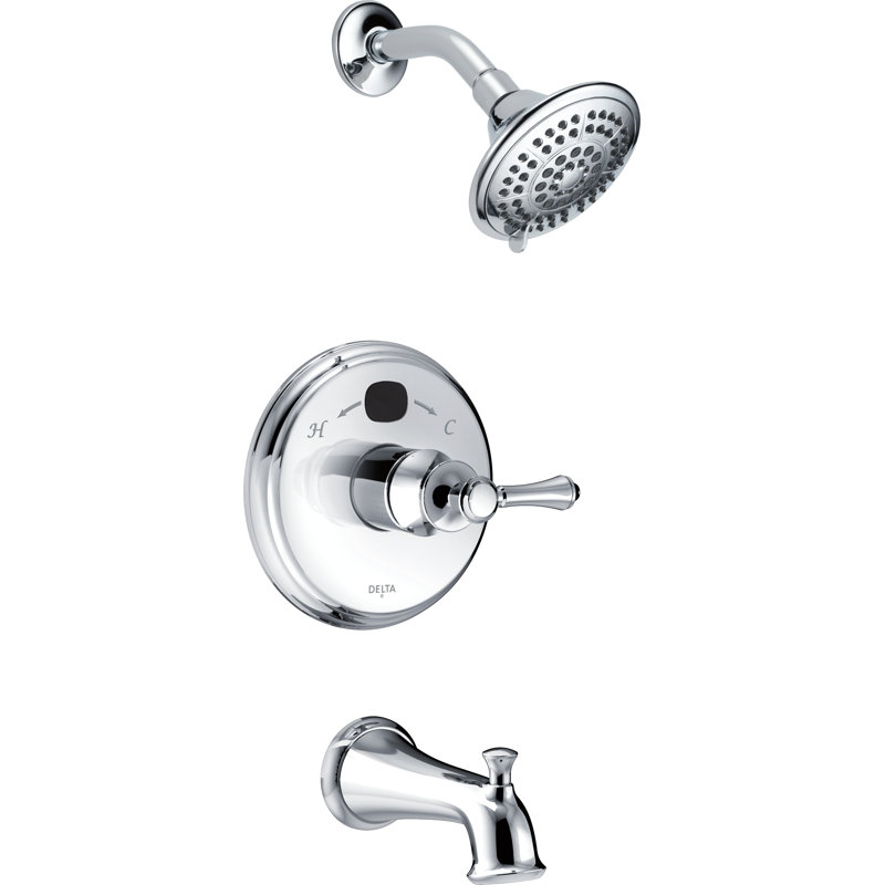 Robinet de baignoire et douche avec moniteur, Chrome