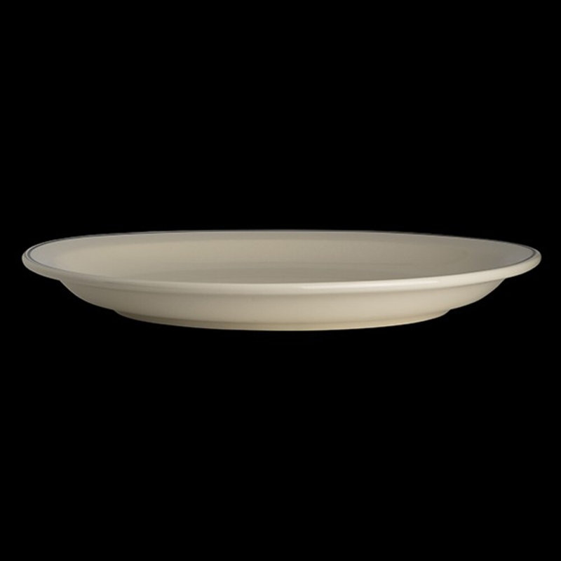 Plateau ovale à bord étroit noir, H 11,25 po x L 13,75 po x l 11,25 po