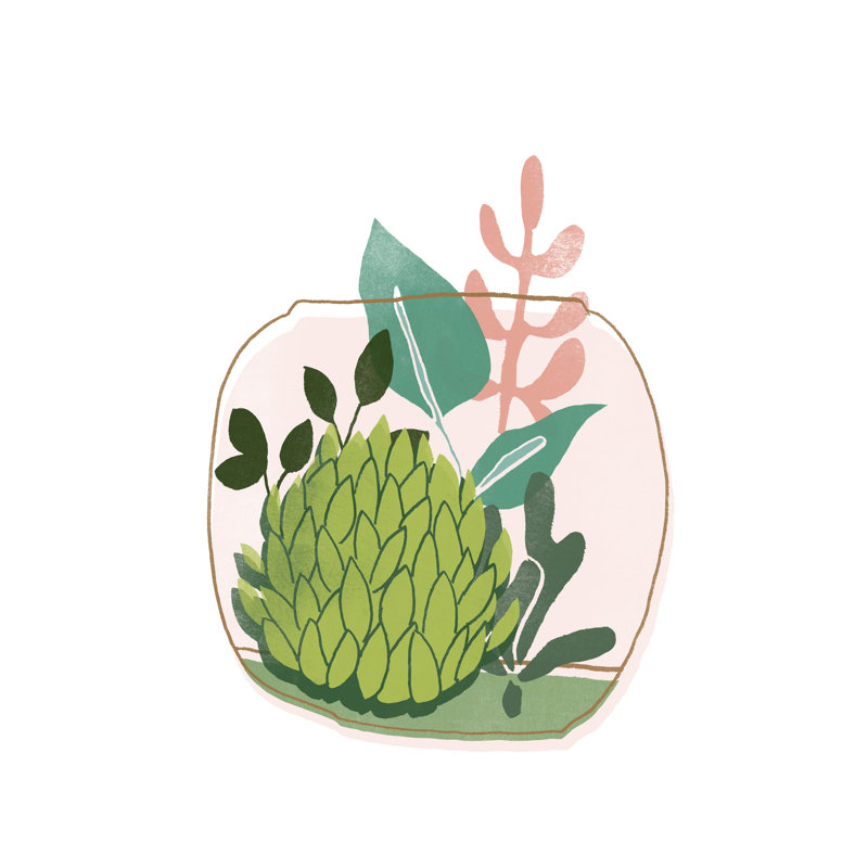 Terrarium Camée VI, H 48 po x l 32 po