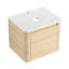 Meuble-lavabo mural 24 po avec 1 porte à fermeture en douceur, contreplaqué de couleur chêne blanc américain, style moderne, installation peu encombrante, 45 poignées dissimulées, charnières de fermeture pour une tranquillité d'esprit