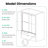 58"H Tub Shower Door, 6Mm Glass, Matte Black, And Waterproof Construction Double Bypass Smooth Sliding Function-124897860