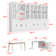 Office/Study Combination Set(Including Computer Desk,Writing Desk,Combination Bookcase)