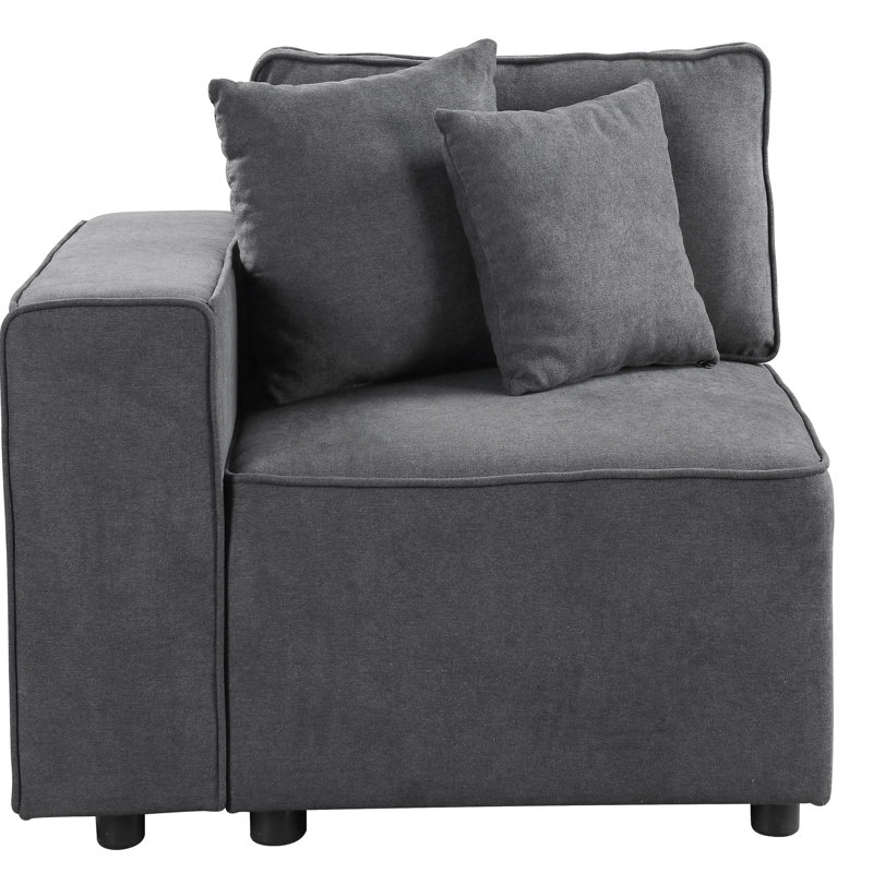 Fauteuil gris élégant avec siège polyvalent et dossier relaxant