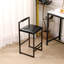 Ensemble de 2 tabourets de bar avec dossier et 2 chaises de bar rembourrées en cuir de polyuréthane avec repose-pieds