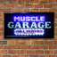"Muscle Garage Full Service Open 24 Hours" LED Marquee Sign