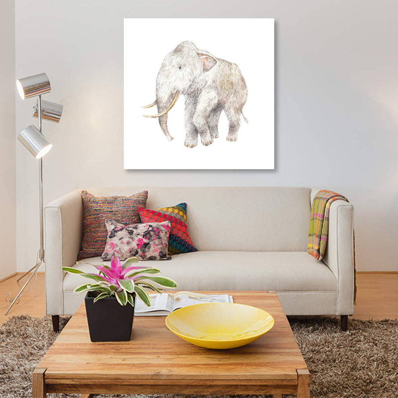 « lainely mammoth », impression sur toile tendue, H 37 po x l 37 po x P 1,5 po