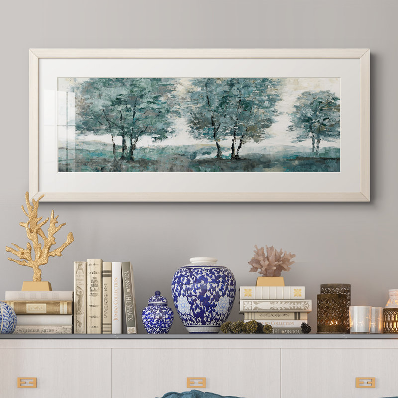 Peinture sur papier encadrée