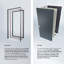 Porte d'entrée extérieure prémontée en acier Cynex 6777, inserts en acier inoxydable gris, style moderne, peint, largeur 81 cm x hauteur 203 cm, ouverture à droite vers l'intérieur.-93484015-93484029-93484038