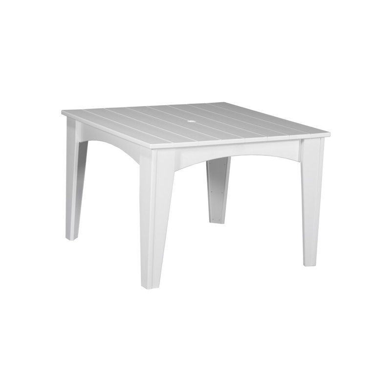Table carrée 30 po Haelly, Blanc