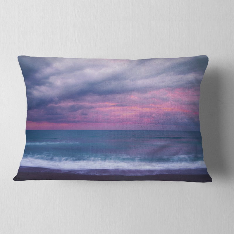 Coussin bleu et rose Unset over Sea - Sea & Shore