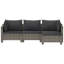 Ensemble de salon de jardin en rotin gris moyen et durable