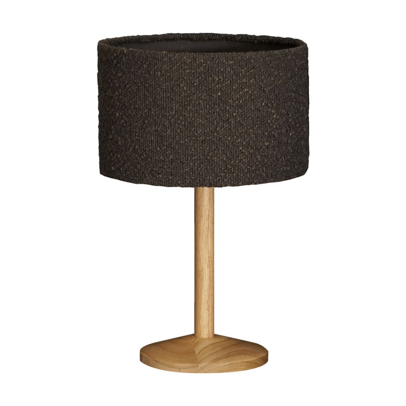 Carballeira Wood Table Lamp, Charcoal, Yes