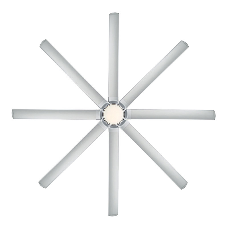 Hydra 8 - Blade Outdoor LED Smart Standard Ceiling Fan with Wall Control and Light Kit Included, Works With Alexa and iOS or Android App