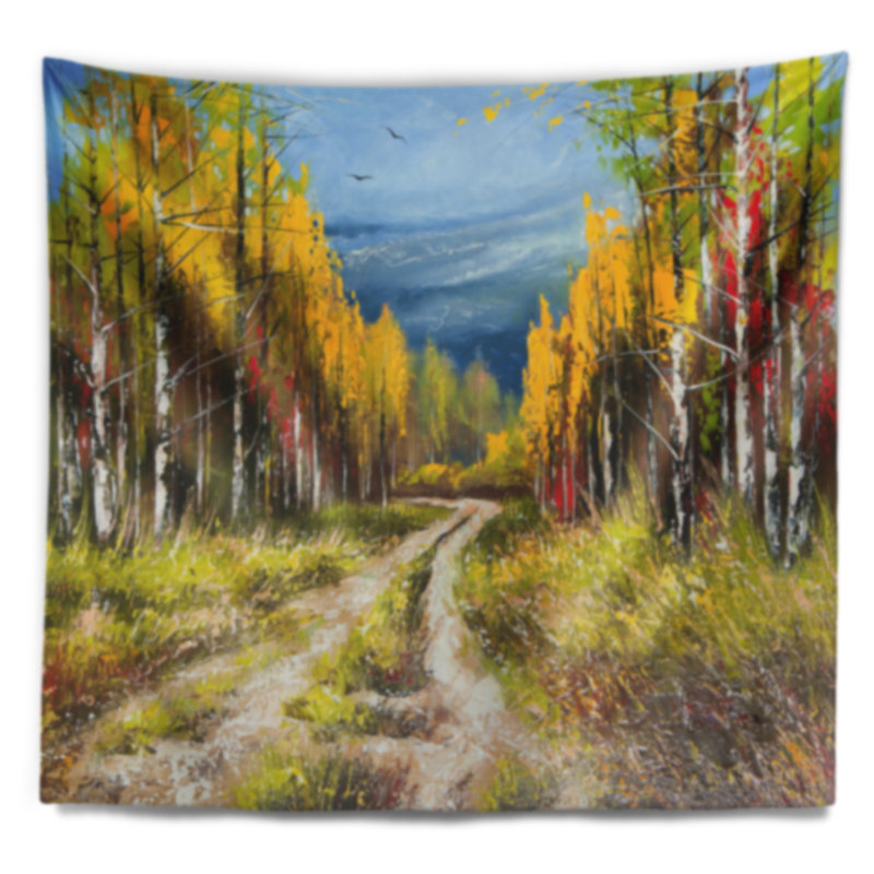 Tapisserie d'automne golden landscape, H 32 po x l 39 po