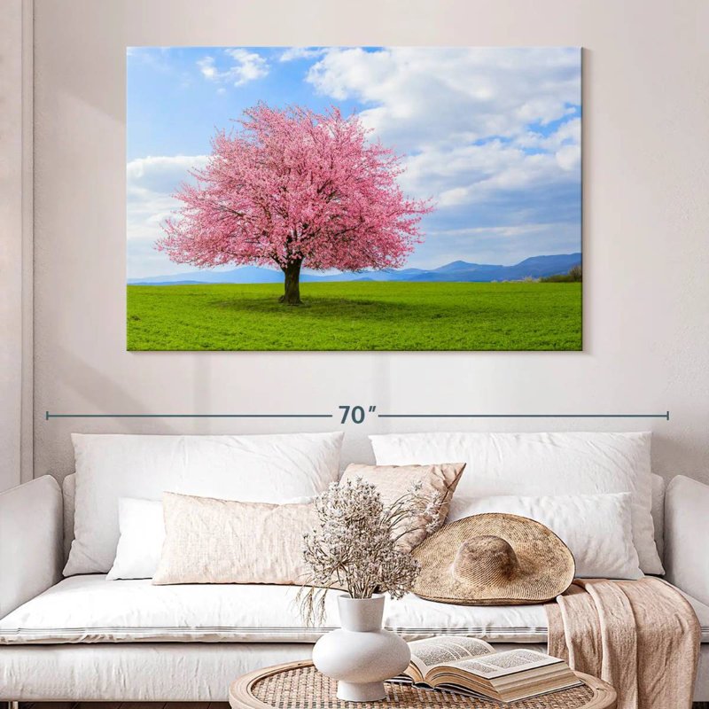Harnek fleurissant arbre sakura, H 34 po x l 51 po