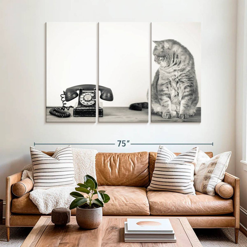 Vintage Cat, 42" H x 65" W