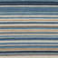Tapis rayé en laine / coton bleu / beige tissé à la main Howardwick-201514265