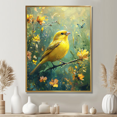 Finch Golden Finch In The Meadow III - oiseau, art mural
