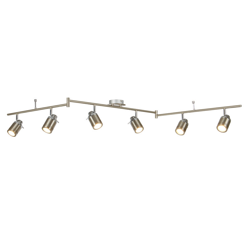 Scarlet 179.5cm 6 -Light Track Kit, Satin Silver/Chrome/Silver