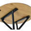 Ensemble de salle à manger 3 pièces en bois naturel avec 2 fauteuils rembourrés bruns pour petits espaces