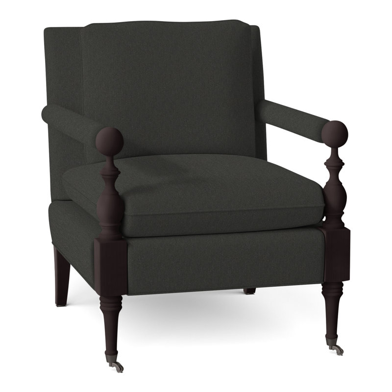 Leslie Armchair, Espresso, Perigold Elements White Sands
