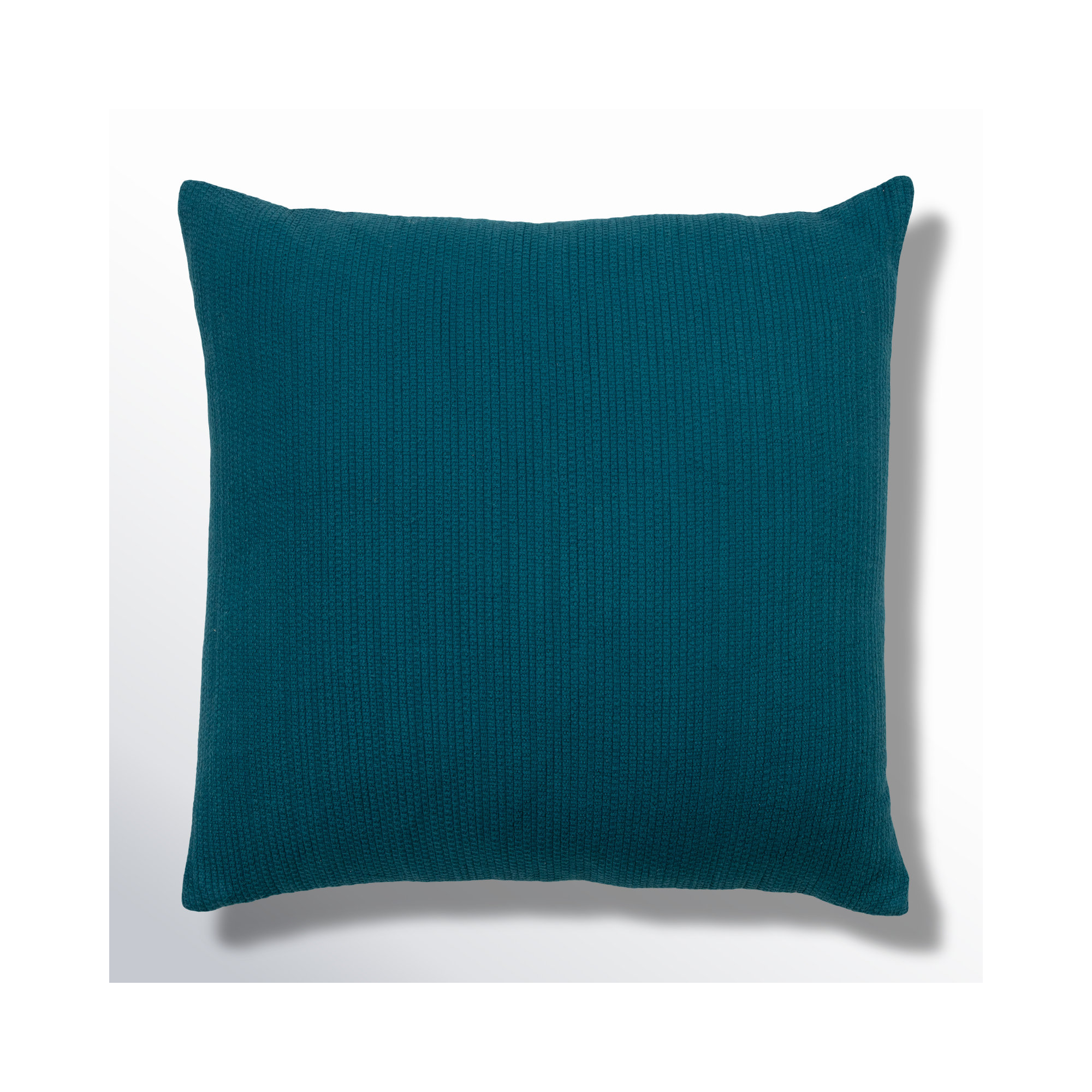 Brocka Textured Cotton Throw Pillow, Teal