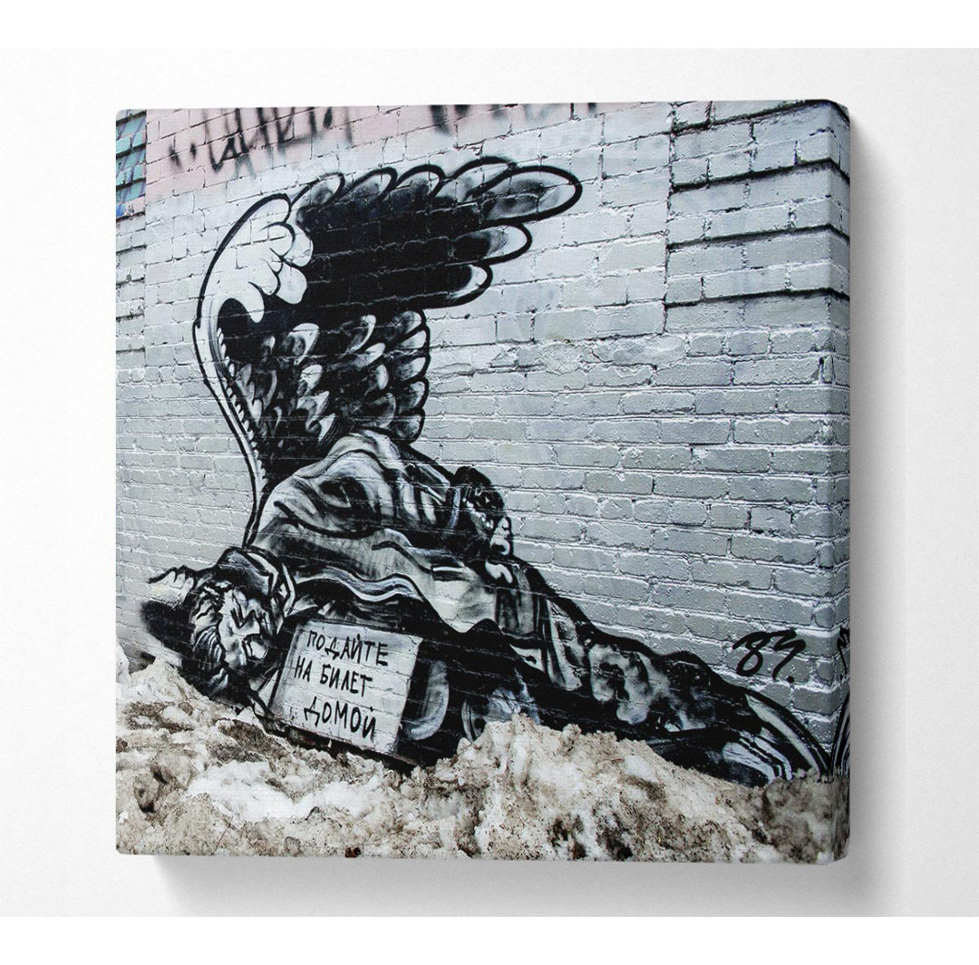 Russischer Banksy - Kunstdrucke auf Leinwand - Wrapped Canvas