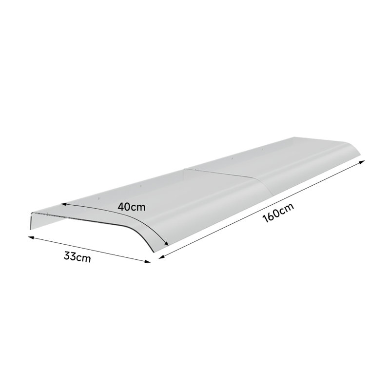 Dakota Fields Plastic Cover Retractable Freestanding Awning, 160cm H x 160cm W x 33cm D
