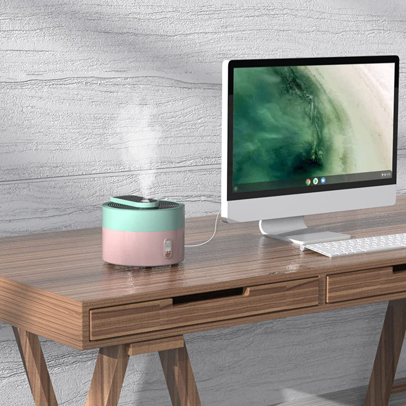 DAROMA Macaroon Sanjana Color Essential Oil Diffuser, Cyan/Pink