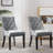 Tufted Upholstered Gray Dining  Chair -749856963