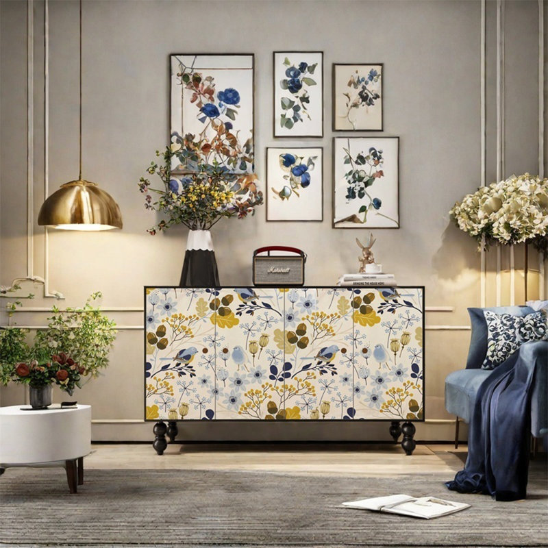 Armoire de rangement grande capacité avec cadre en pin