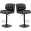 Ensemble de 2 tabourets de bar avec siège réglable, coussin rembourré épais et repose-pieds en métal-828636469