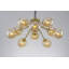 Plafonnier encastré 10 lumières en verre ambre moderne-2005217850
