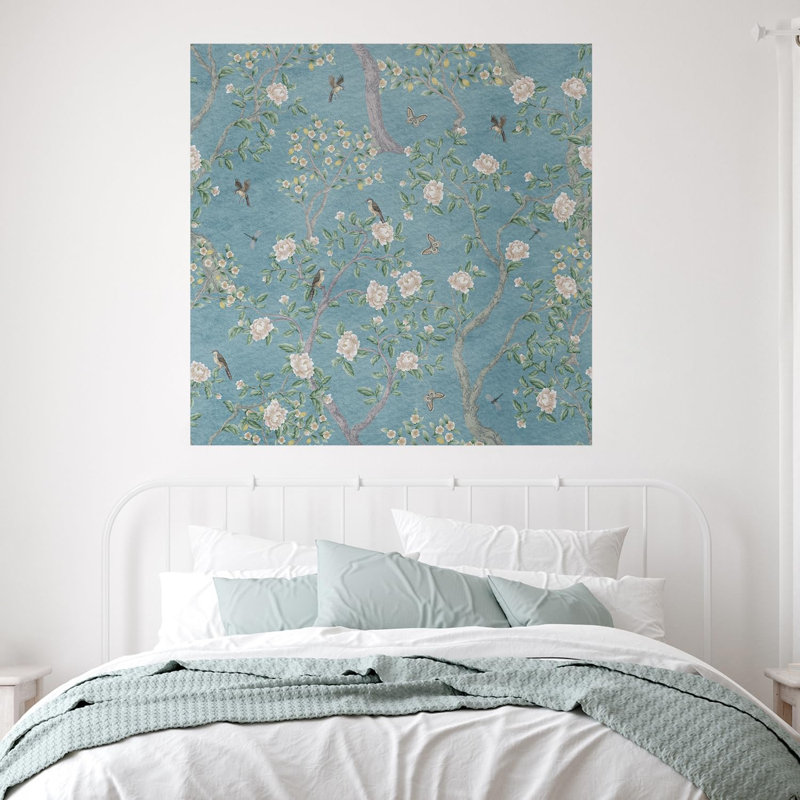 Abstract Floral Peel & Stick Floral Border, 48" L x 48" W