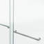 Porte de douche coulissante double sans cadre 60 x 60 po, porte de douche double, verre trempé Sgcc 3/8 po (10 mm), acier inoxydable, chrome