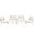 Beige Cushion/White Frame