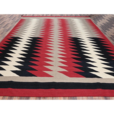 Tapis oriental surdimensionné rouge, cramoisi 12 pi x 15 pi tissé à la main, tissé à la main, 100% laine