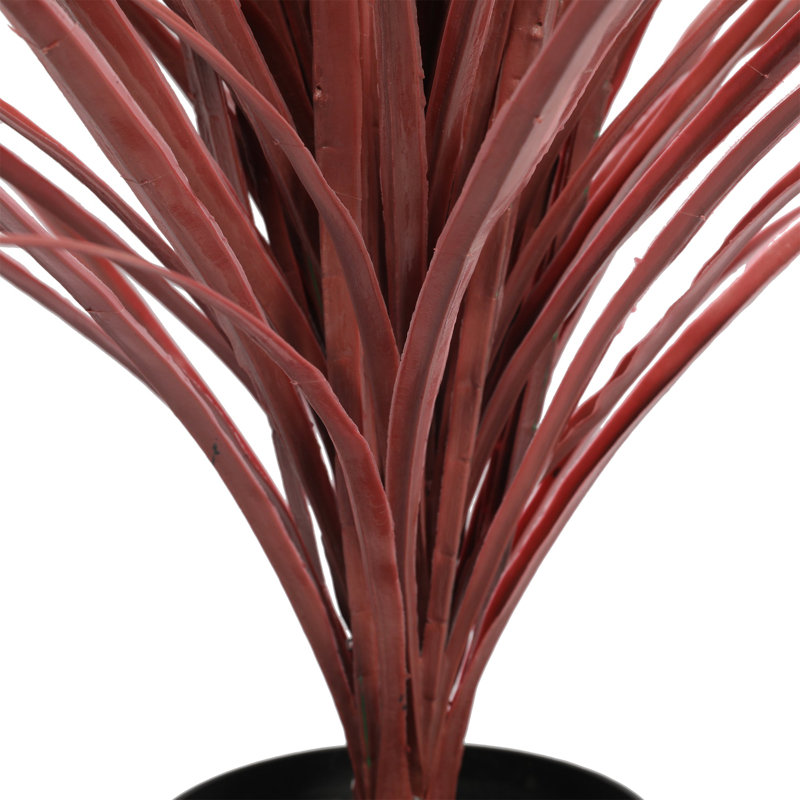 Yucca artificiel en pot, H 46 po x l 19 po x P 19 po, Bourgogne