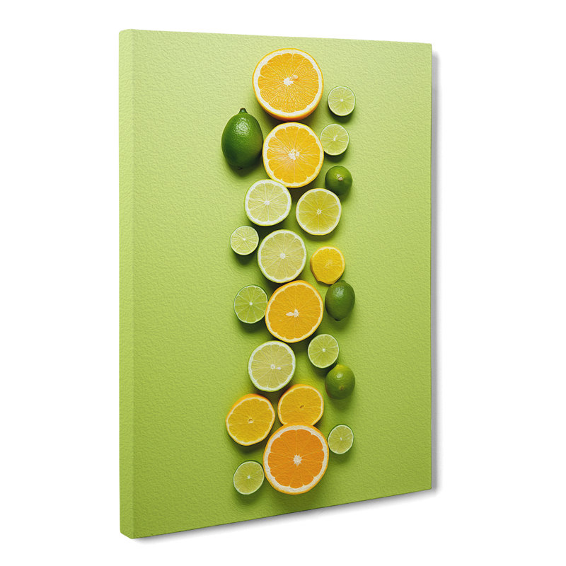 Citrus Fruits Minimalism No.2 - Wrapped Canvas, 60cm H x 40cm W x 3cm D