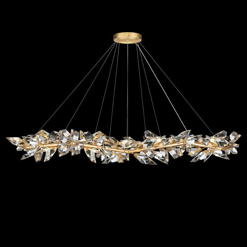 Luminaire suspendu rond 71 po Foret, Or