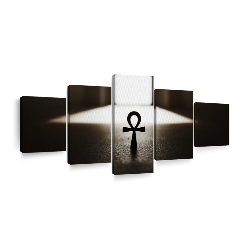 " Egyptian Ankh " 5 - Pieces, 42" H x 92" W
