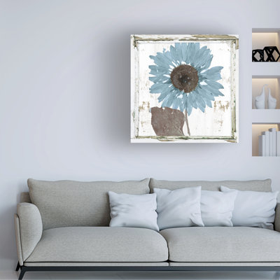 Sasha Blue Sunflowers I Canvas Art